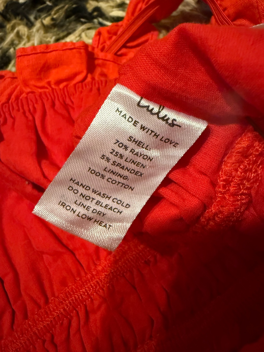 Lulu's Bright Red Strapless Ruffle Top - Picture 4 of 4